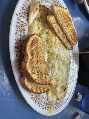 Vegetable, egg, white omelette