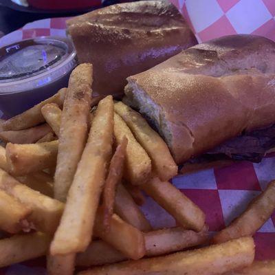 French dip and fries.