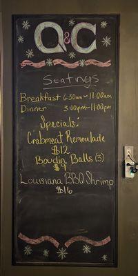 Restaurant Seating Schedule