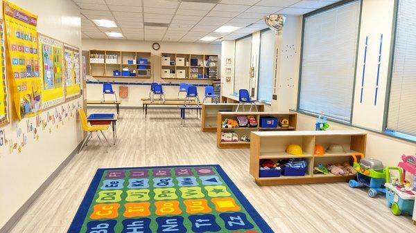 Our 2's room is nice and bright for our little learners.