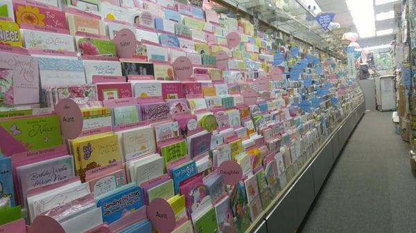 Large selection of greeting cards