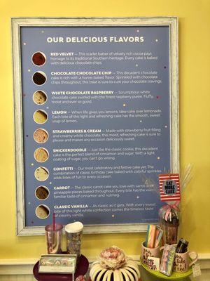 Flavor menu