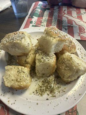 Garlic "knots" - still amazing, just not knotty. The sauce though was not cooked out. Tasted like tomato paste