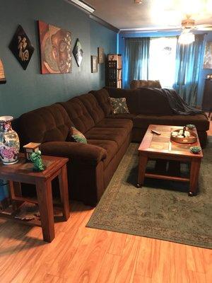 The sectional was perfect for my long living room