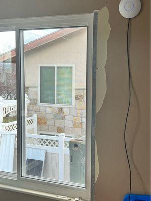 Damaged wall