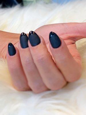 Black powder dip nails.