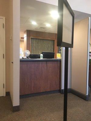 One of the front desk