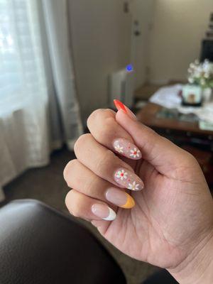 Acrylic with Gel Polish