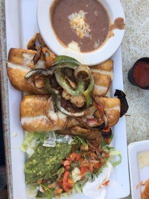 Chicken chimichangas