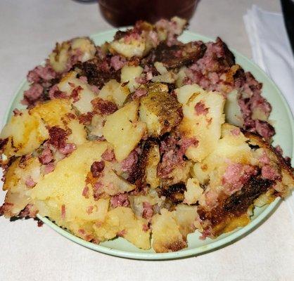 Side of corned beef hash.