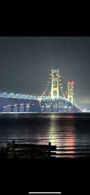 Mackinaw at night! The bridge, casino or the beach. Let's go!