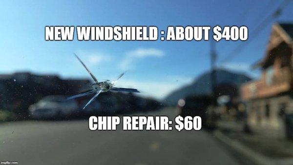 Do the math. Chip repair saves you money.