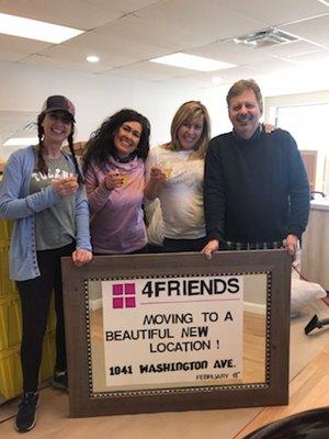 4 friends has moved to new beautiful location 1041 Washington ave Portland me 04103