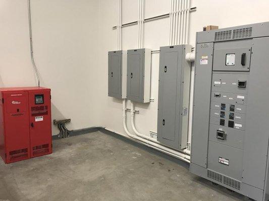 Lincoln Elementary School electrical room and UPS system by us