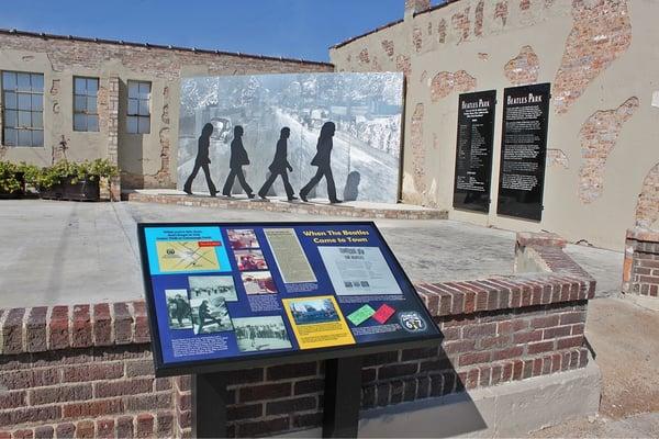 Beatles Park tells the story about The Beatles 1964 stop-over in this small community in northeast Ark.