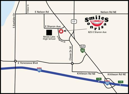 Map for directions to office