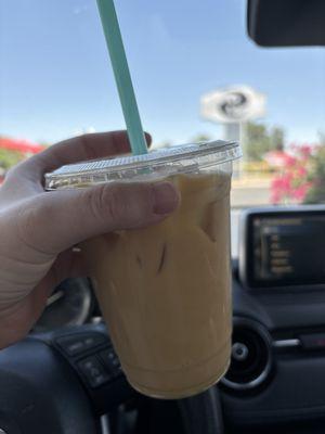 Cold brew with oat milk and vanilla