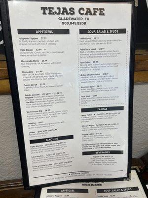 UPDATED Menu!