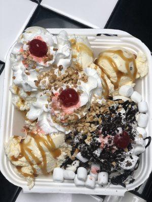 Biggest and best banana split!