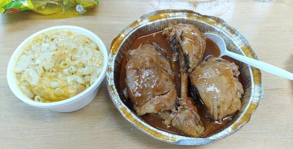 Super Flavorful Chicken Stew and Baked Mac n Cheese