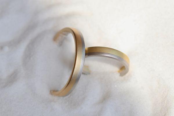 Matching Two Tone Wedding Bands