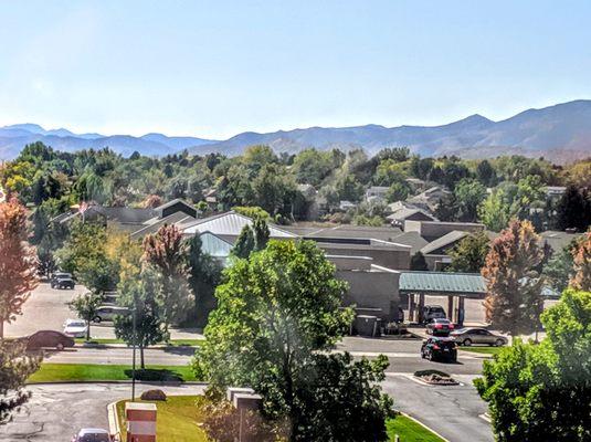 Beautiful fall day.  This is the view that you get from down the hall.