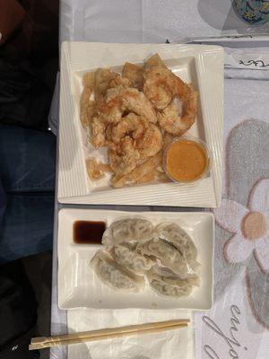 Rock Shrimp Tempura & Pork Gyoza