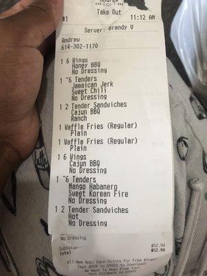 The total list of things we ordered since my 10 month old ruined my pictures of all the other food lol!