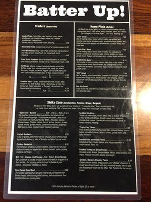 Front side Menu