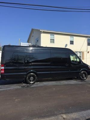 Mercedes Benz Sprinter 9 passenger limo with captains chairs