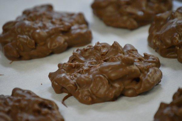 Chocolate Peanut/Pecan Clusters