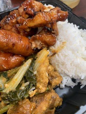 De-skewered bbq chicken, Kare-kare, longanisa at Maryland parkway location