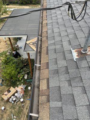 Old flashing failed to tear off old roof