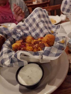 Loaded potato tots.