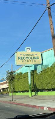 Bellflower recycling center front sign