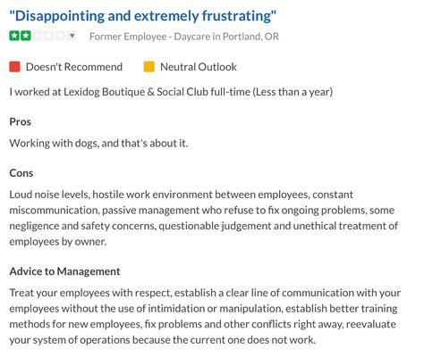 At Glassdoor, Lexi employees share the truth about safety, sanitation and staff abuse.