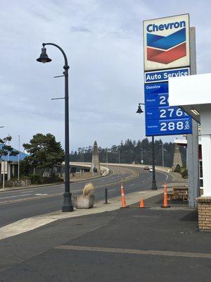 We gassed up at this servo in Waldport.