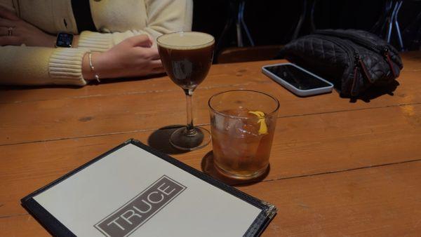 Espresso Martini and Old Fashioned