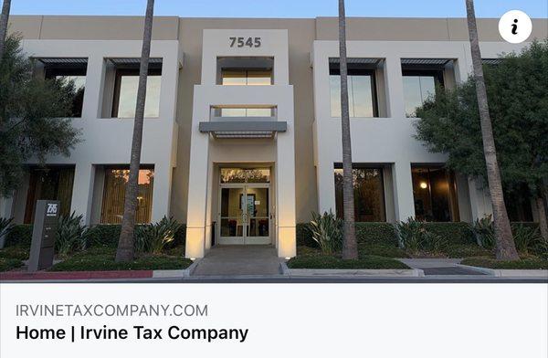 Irvine Tax Company office location