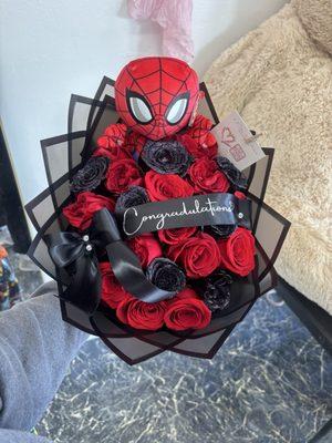 Graduation Spiderman bouquet!