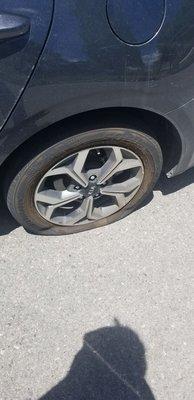 My flat tire.