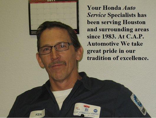 Ken has been with C.A.P. Auto for years and we strive to make our business better Every Day