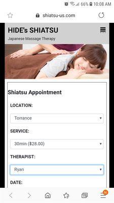 YOU CAN MAKE APPOINTMENTS ONLINE! 30 MINS FOR $28.00!! https://shiatsu-us.com