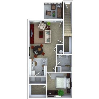 One bedroom layout