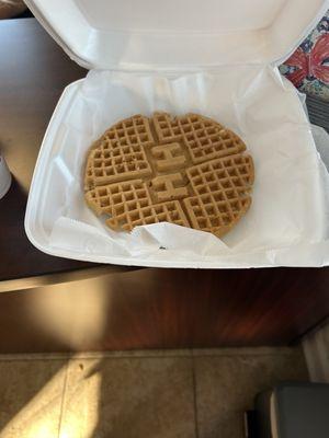 Beautiful waffle, just no condiments for it