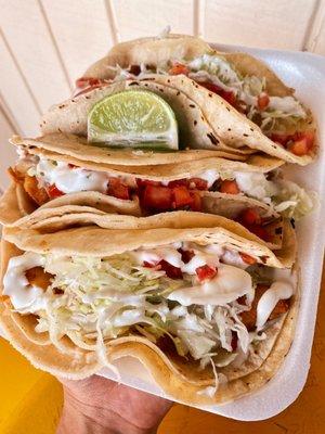 Fish Tacos ($2.75 Taco Tuesdays, $3.99 other days)