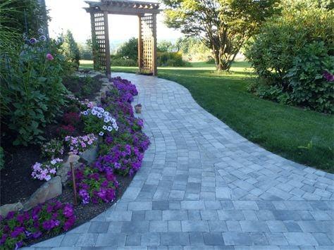 Paver stone pathway.