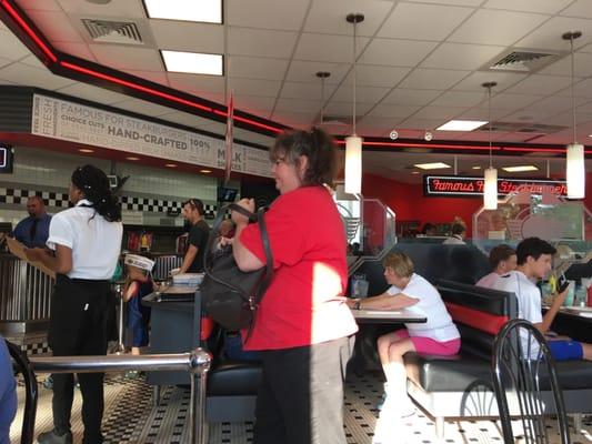 Inside Steak & Shake, Lexington, KY #Whentheburgercallsyourname #notproud