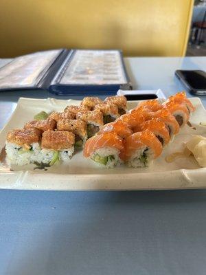 Great spot with really reasonable sushi prices. Loved both of these rolls!