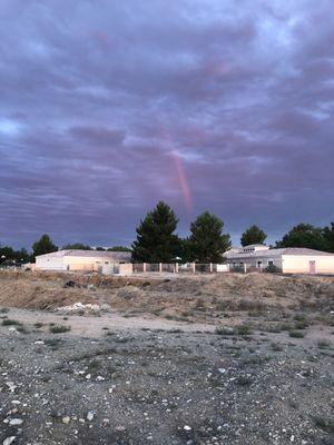 Rainbow in the mini hike outside the restaurant